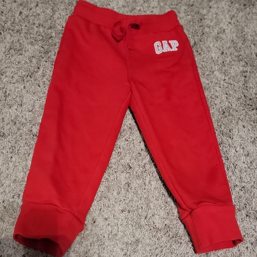 GAP Red Sweatpants with Elastic Cuffs